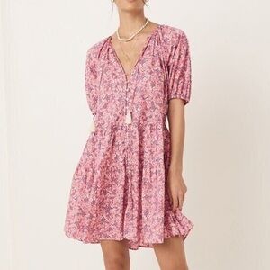 Spell NWT Poppy Smocked Mini Dress Size XS